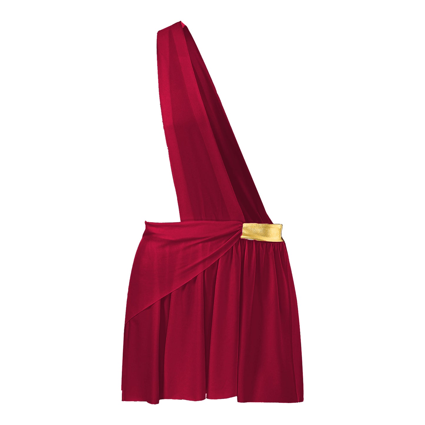Halloween Ancient Greek Warrior Cosplay Costume Mens One Shoulder Strap Contrast Color Ruffle Skirt Carnival Theme Party Wear