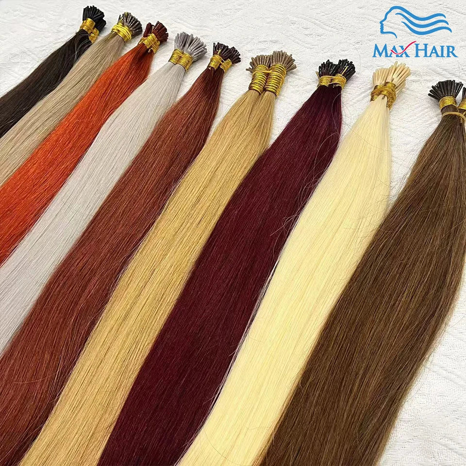 Human Hair i tip 100% human hair extensions Keratin Straight Brazilian Remy Human Hair Natural Capsule Hair Extension  30 inch