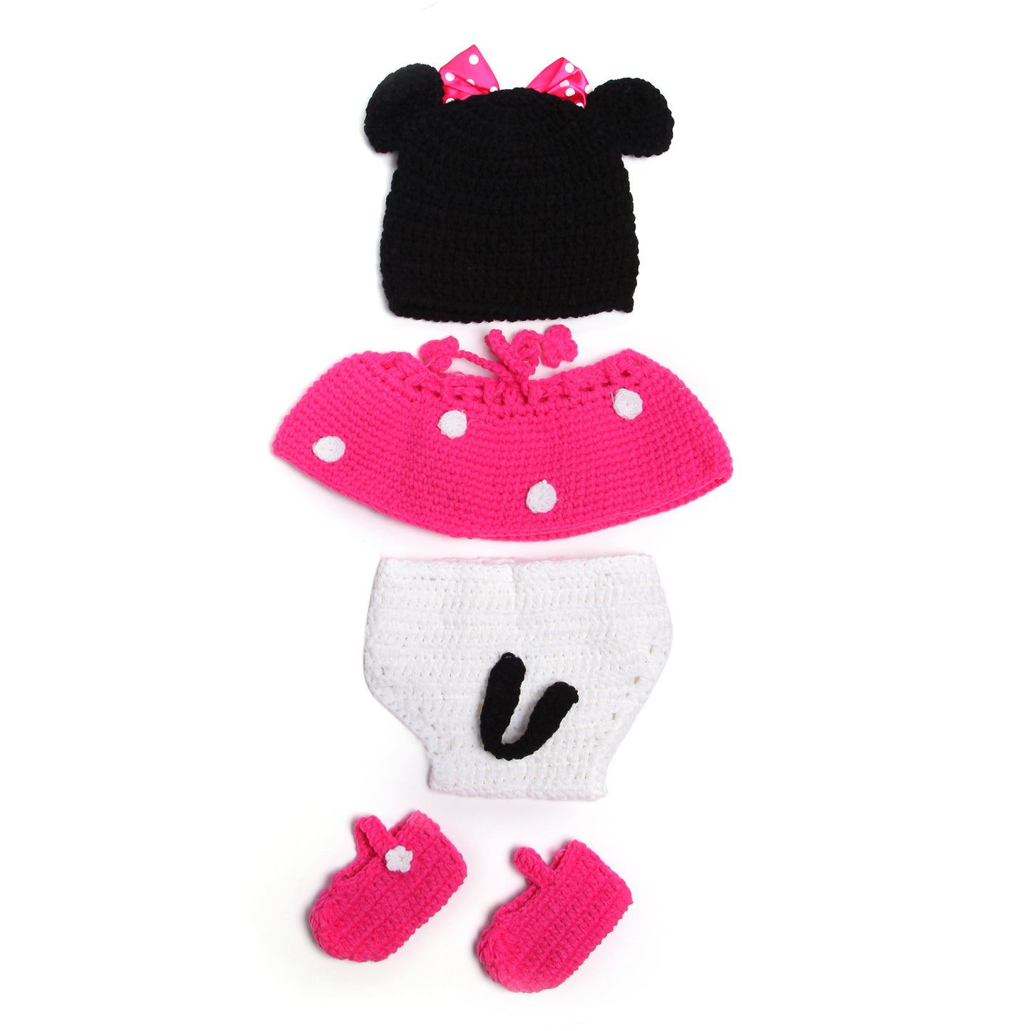 4PCS Animal Style Baby Crochet Halloween Costume Newborn Photography Props Handmade Knit Mickey Outfit Sleepy Owl Frog Baby Gift