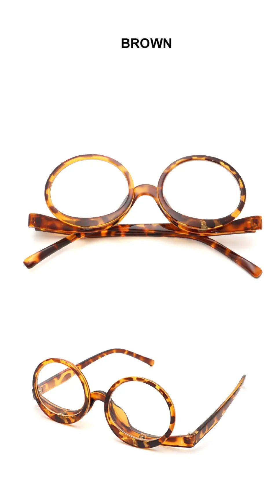 NONOR Makeup Readers Flippable Dual Lens Fashion Reading Glasses for Women Eyeglasses Diopter +1.0 +1.5 +2.0 To +4.0