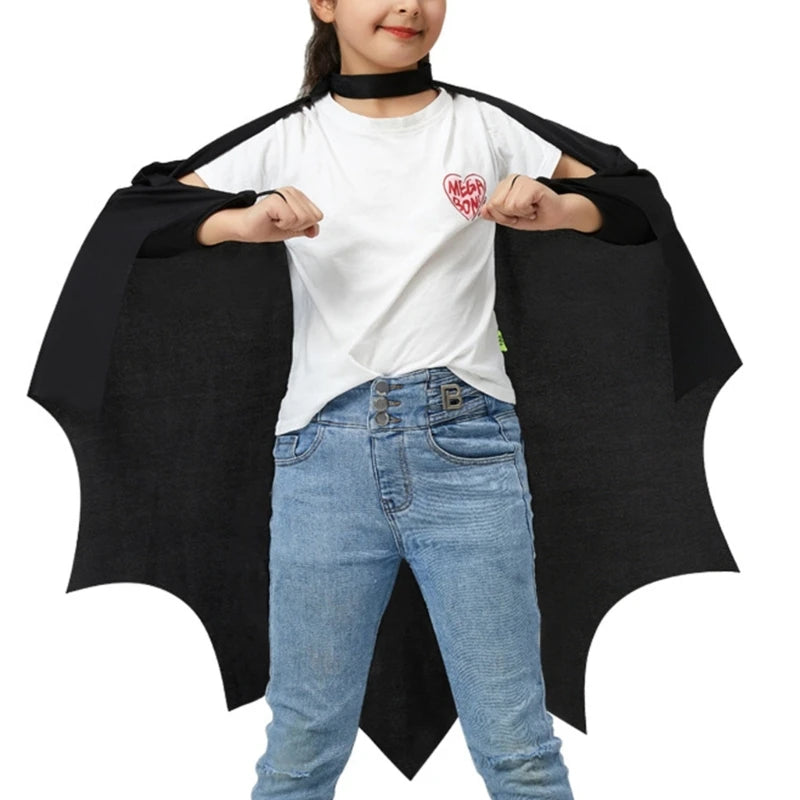 Halloween Bat Costume Bat Wing Cape Halloween Cosplay Costume for Kids