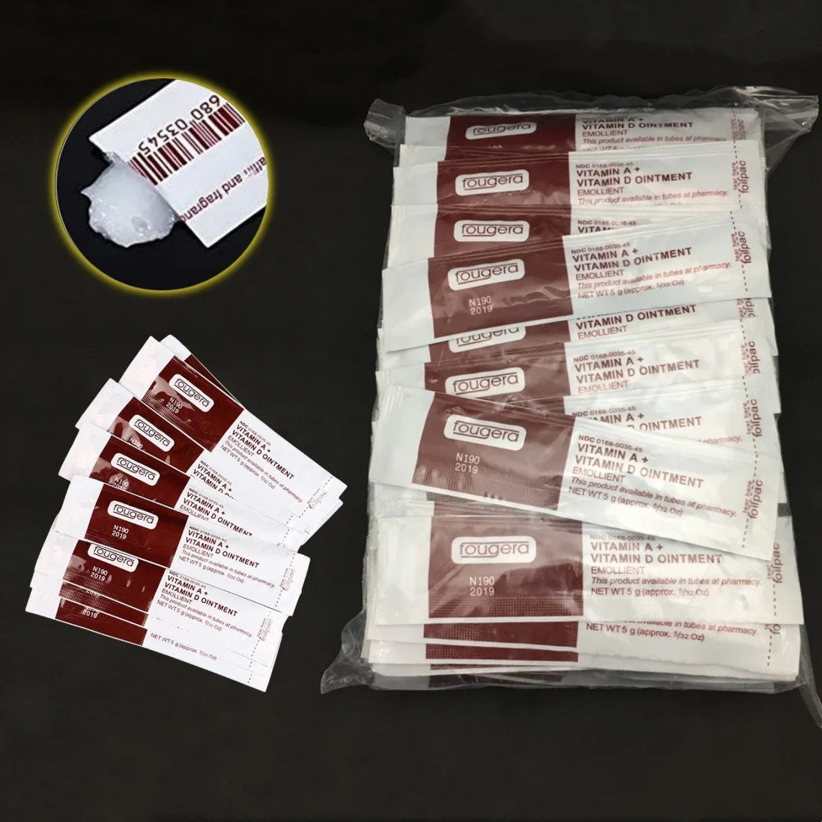 100Pcs Tattoo Aftercare Cream Fougera Vitamin Ointment Tattoo Care Supplies Recovery Cream Vitamin A&D Tattoo Repairing Cream