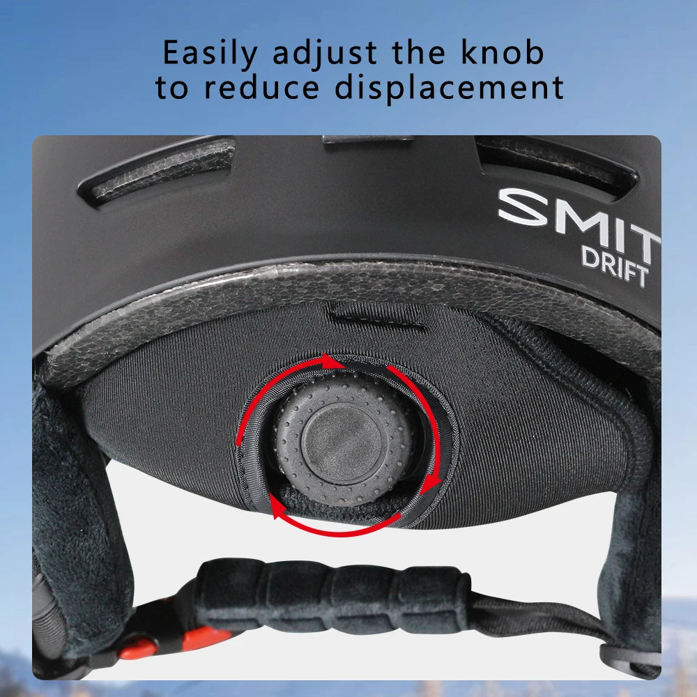 SMITH DRIFT Ski helmet overall molded ABS+PC+EPS high-quality ski helmet, outdoor sports, snowboard and skateboard safety helmet