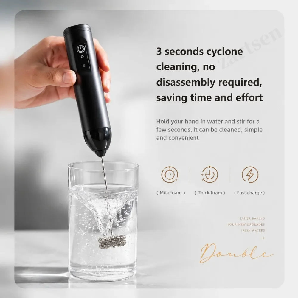 Handheld Electric Milk Frother Mini Coffee Foam Maker Portable Milk Whisk Mixer for Home Latte Cappuccino