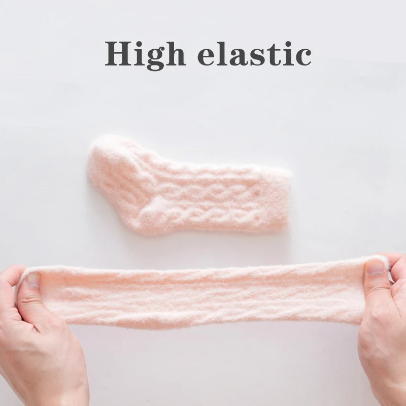 3 Pairs/Lot Winter Warm Baby Mid Tube Socks Soft Thickned Newborn Long Socks Solid Color Toddler Socks For Boysd And Girls