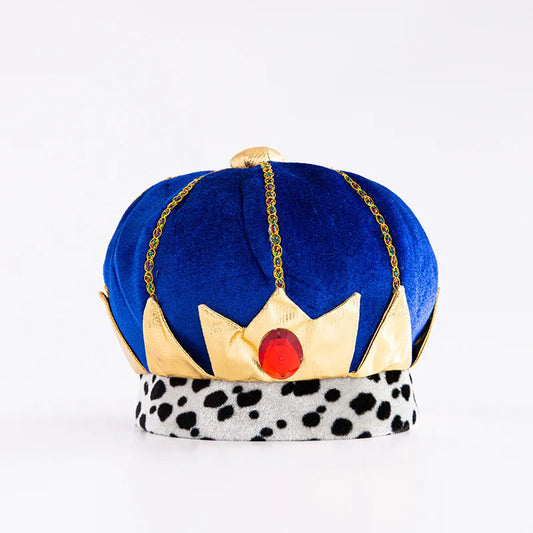 Halloween Costume Props Prince King Christmas Show Crown Hat Pharaoh Hat Mardi Gras Party Velvet Hat Party Decoration