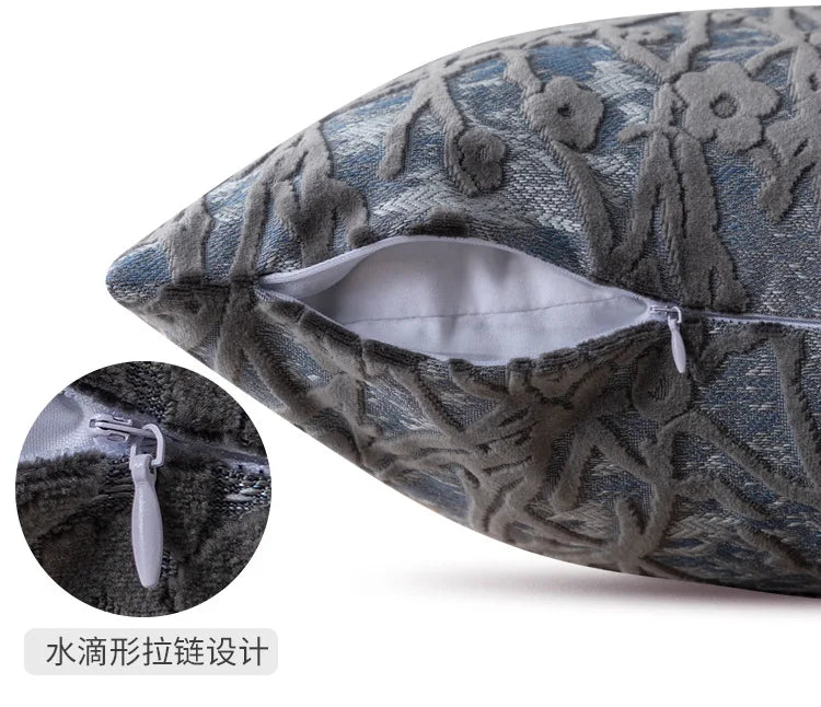 45x45/50x50cm Luxury Cut Velvet Sofa Pillow Cover Modern Nordic Cushion Case Living Room Villa Model Room Matching Velvet Back