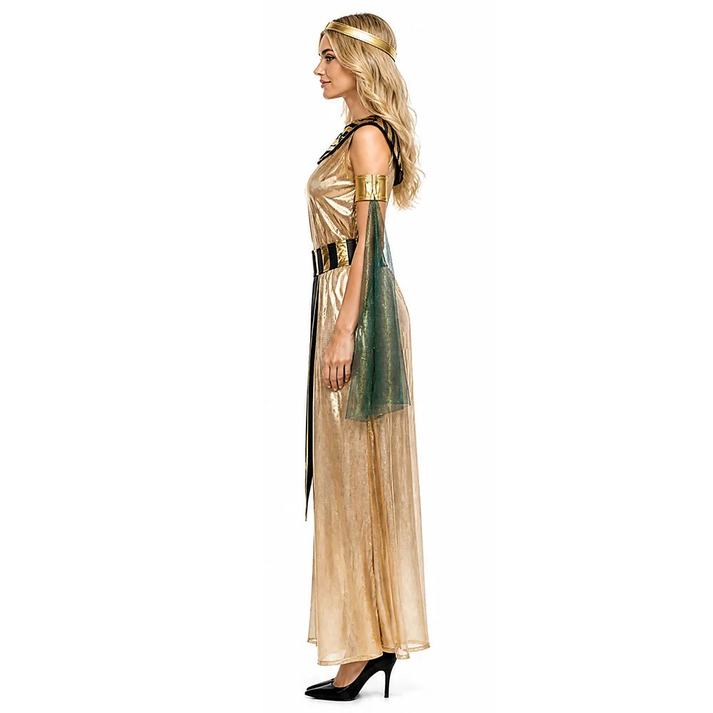 Halloween Ancient Egypt Egyptian Pharaoh Costume for Men King Cleopatra Queen Cosplay Carnival Party Medieval Couple Party Dress