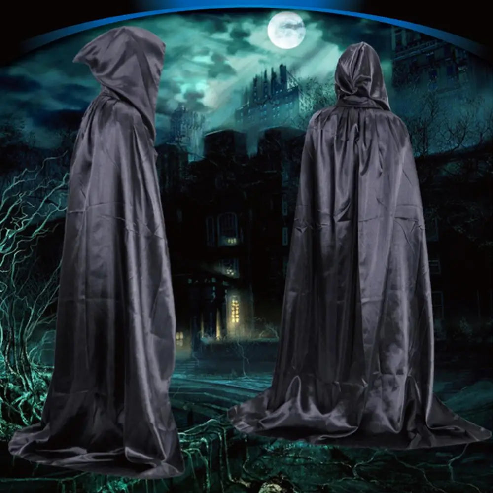 Halloween Medieval Robes Witch Wizard Cloak Cape Party Death Ghost Devil Cosplay Costumes Halloween Hooded Cloak