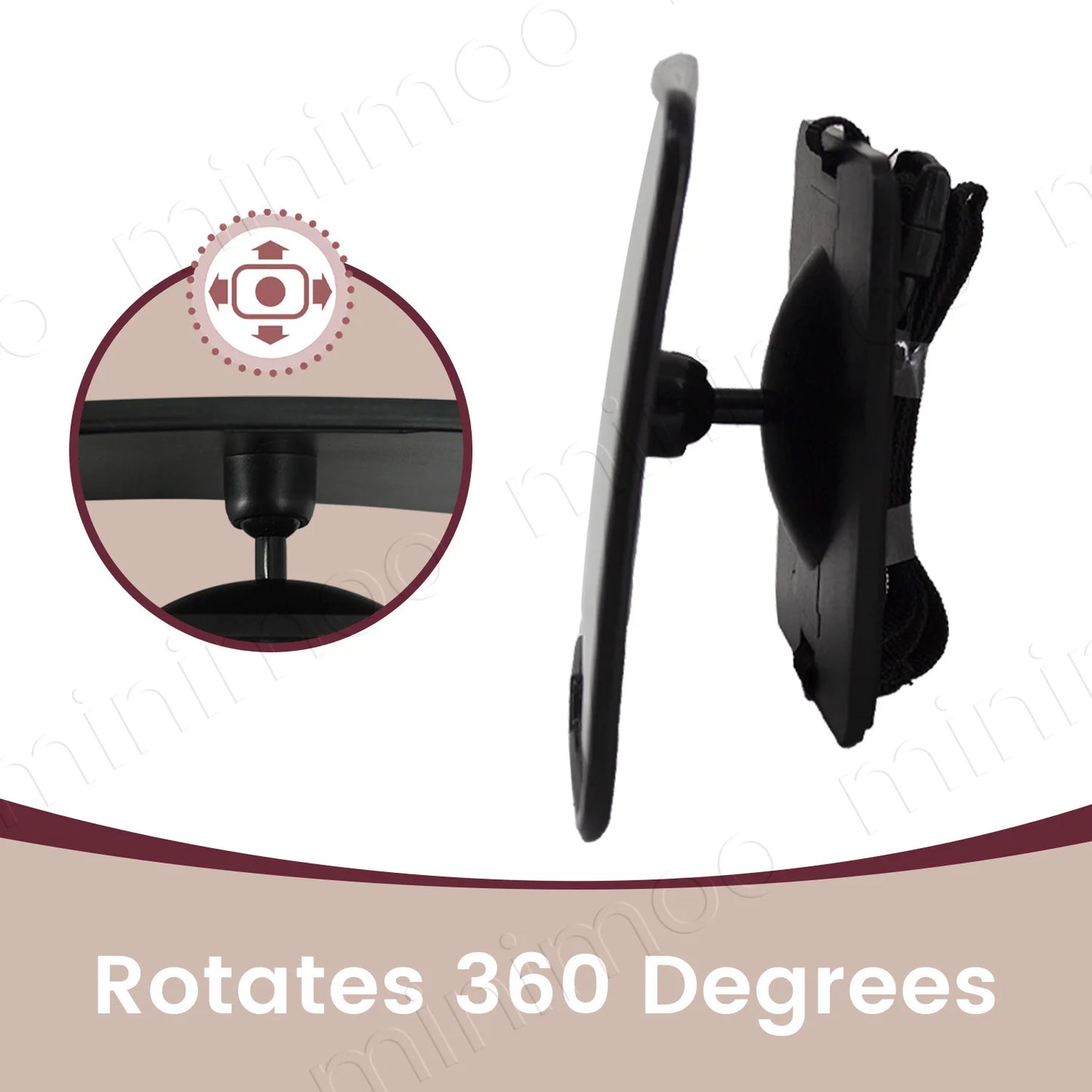 360° Rotatable Baby Car Mirror with Wide-View & Shatterproof Design for Safe Monitoring of Rear-Facing Infant