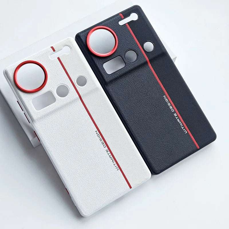 For ZTE Nubia Z70 Z80 Ultra ,Z70s Ultra Case ELVEV High Quality Splicing PU Leather Hard PC Phone Cover