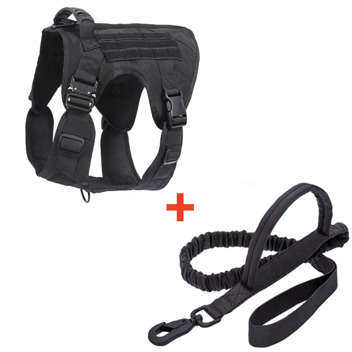 Tactical Dog Harness, Adjustable No-Pull Handle Service Vest Heavy Duty Pet Large Breed,  Dog Vest for Training Hunting Walking