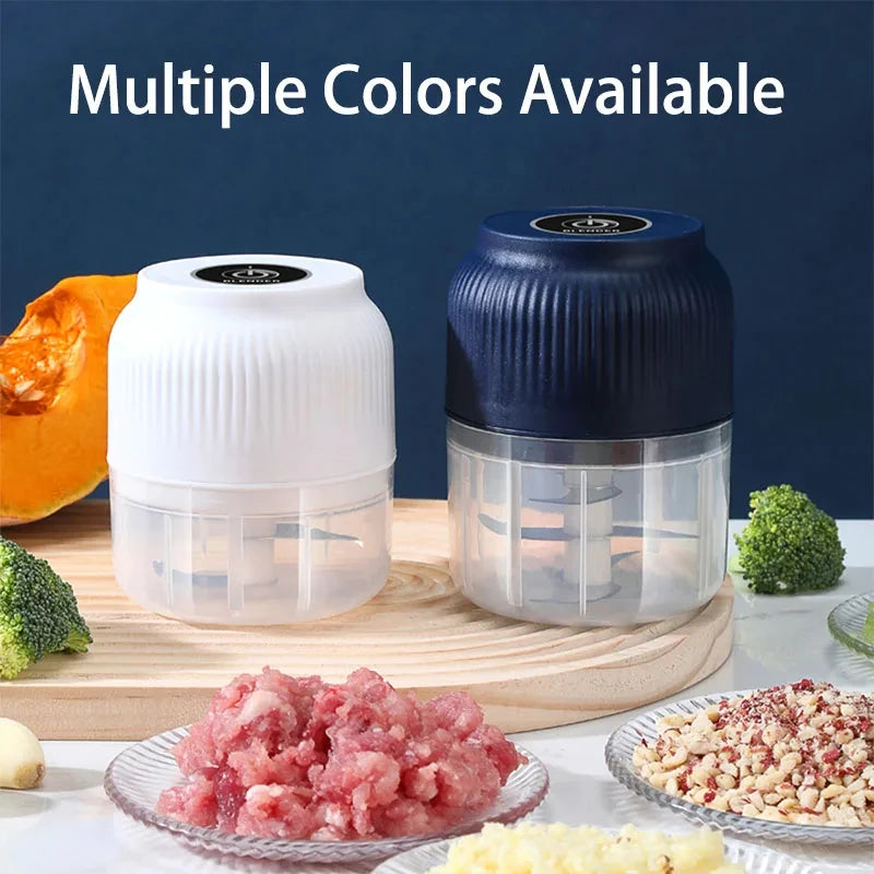 Mini Electric Garlic Masher Crusher Wireless USB Rechargeable Vegetable Chopper Garlic Crusher Food Chopper Kitchen Gadgets New