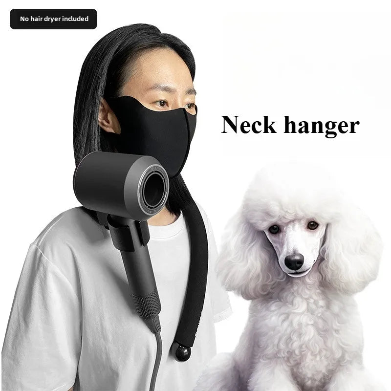 Pet Portable Neck Hair Dryer Holder Cat Grooming Supplies Adjustable Wind Direction Angle Pet Cleaning Products Accessories