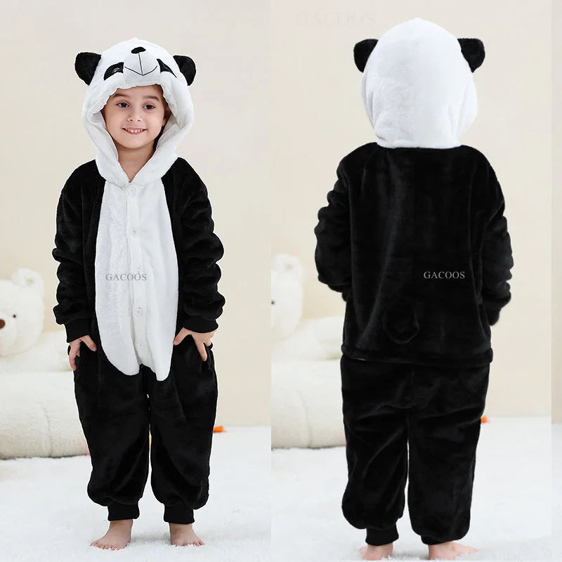Kids Animal Capybara Kigurumi Costume Cosplay Cartoon Jumpsuit for Children Halloween Christmas Girls Boys Hooded Pajamas Onesie