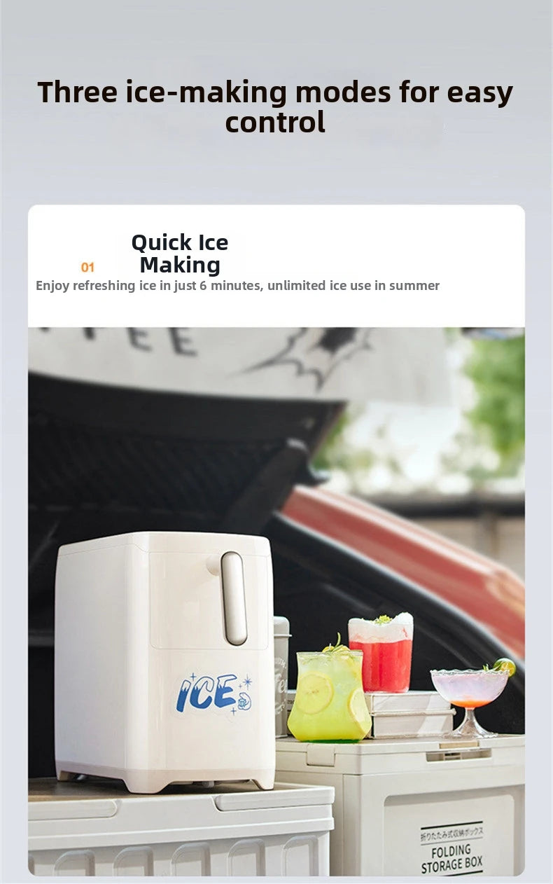 Mini Ice Maker Machine for Home Dorm Student, Portable Automatic Ice Maker with Small Power, Compact Countertop Ice Cube Maker,
