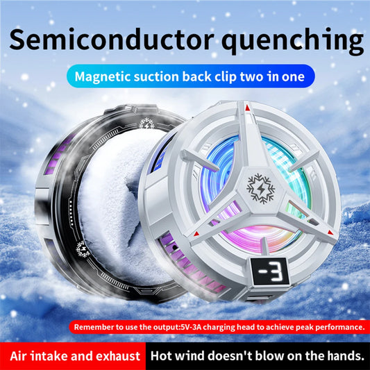 TL07 Magnetic Back-clip Phone Cooler 3 Speeds Semiconductor Cooling Fan Mobile Phone Heatsink 3 Speed Radiator for iPhone