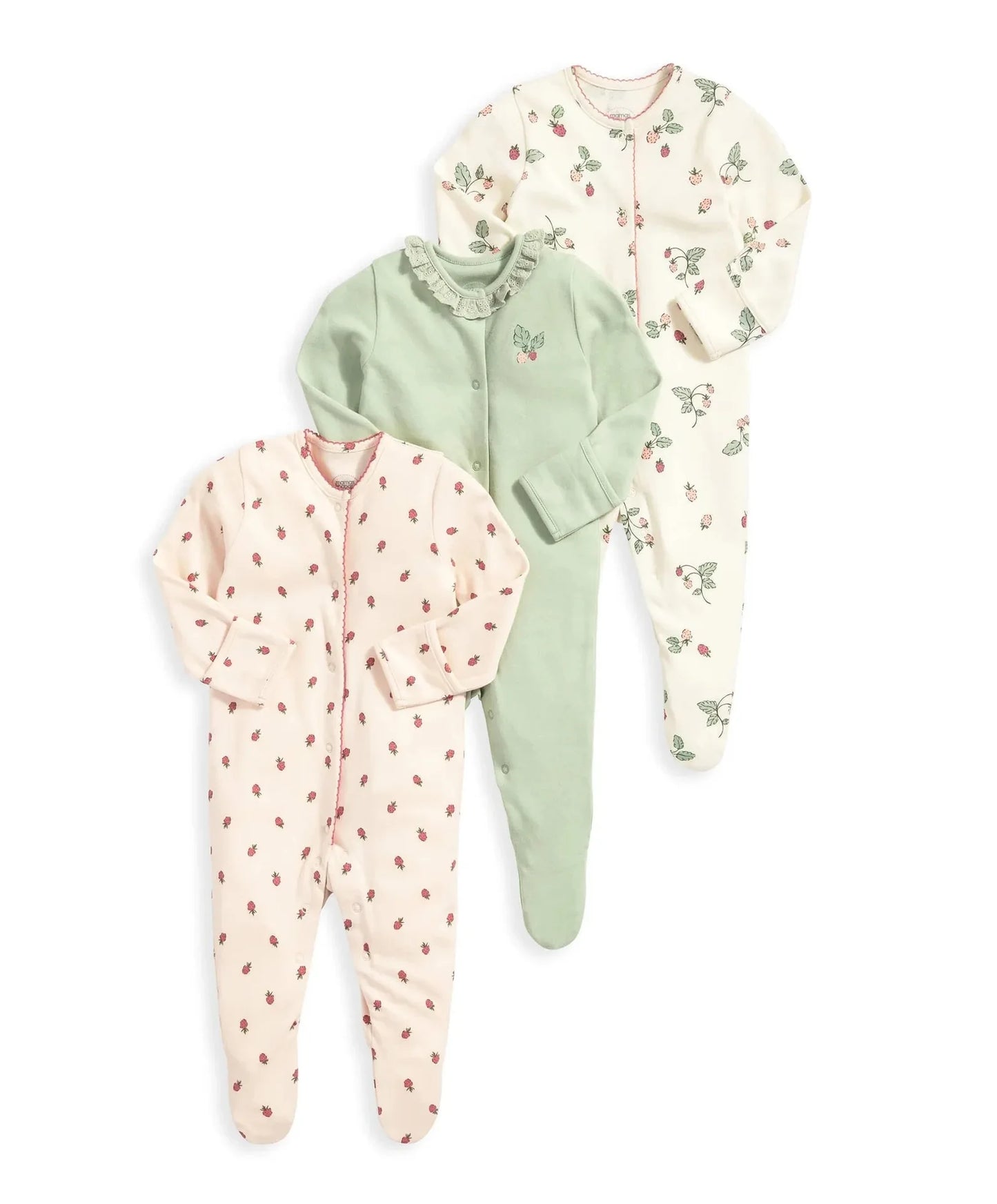 3pcs/Lot Cotton Soft Baby Romper Jumpsuit for Boys Girls with Zipper Footed Long Sleeve Pajama Sleepsuit Outfit Infant Clothes