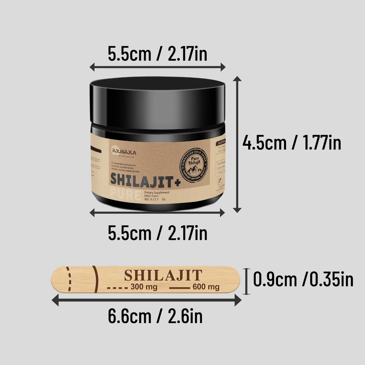 ROLI&ROLA 3/6/9 Pack *50g Pure Shilajit Resin with 85+Trace Minerals Fulvic Acid Edible Dietary Supplement for Men and Women
