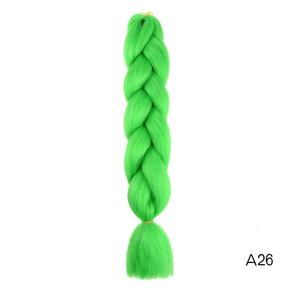 Synthetic 24Inch Long Jumbo Braids Extensions Yaki Straight Braiding Hair Afro Ombre Color Hair for Women