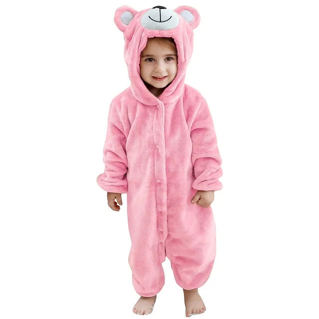 MICHLEY Halloween Lion Baby Rompers Clothes Hooded Flannel Cosplay Toddler Infant Pajamas Bodysuit Jumpsuit Costume For Kids Boy