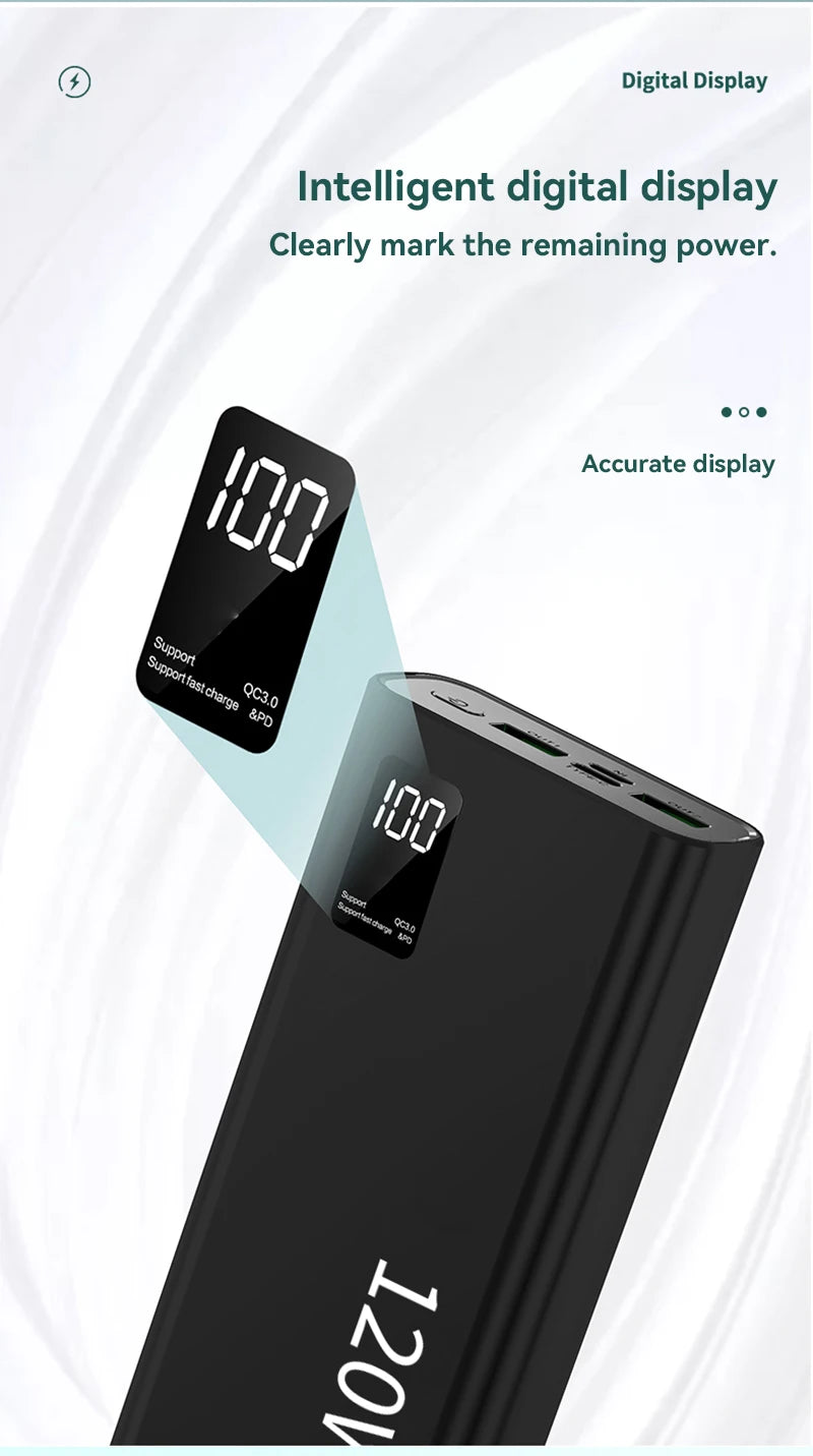 Lenovo Original 500000mAh Powerbank External Spare Battery Portable Charger For Xiaomi iPhone Super Fast Charging PowerBank