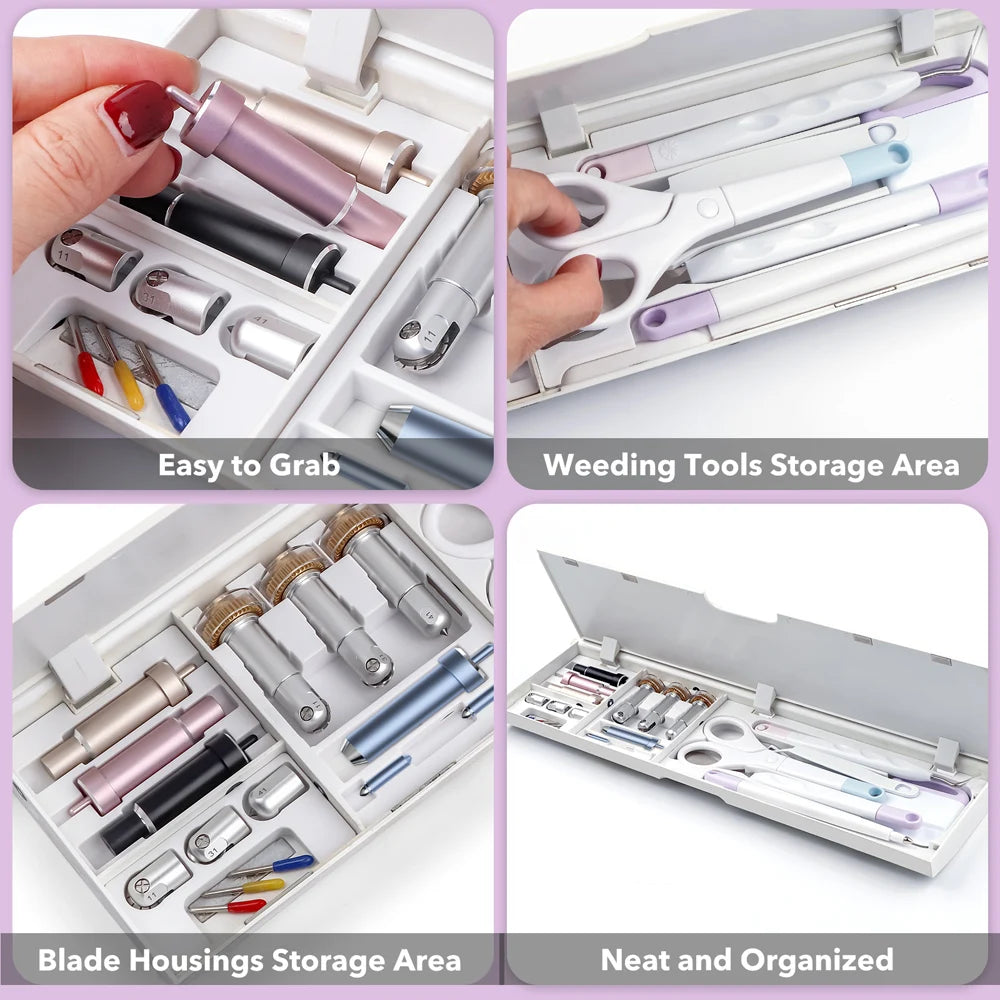 4pcs/Set Tools Storage Inserts Compatible with Cricut Maker 3&Maker Weeding Tool Kit Tray Blades Housing Tip Accessorie Organize