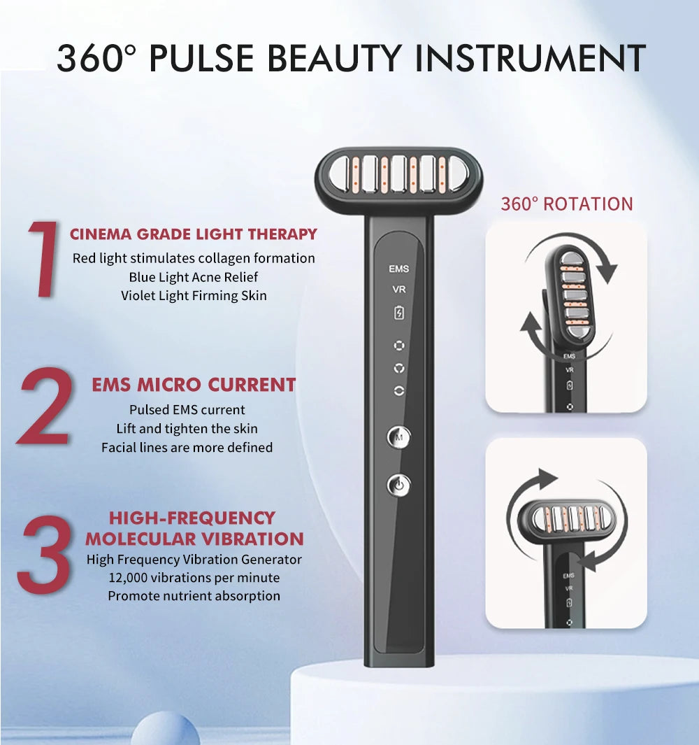 Beauty Eye Massager Device Red Light Facial Wand Eye Neck Massager Skin Tightening Anti Wrinkle SkinCare Beauty Anti Dark Circle