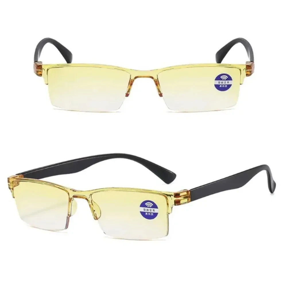 Smart Automatic Zoom Reading Glasses Rimless Optical Presbyopia Eyewear Spectacle Radiation Protection Computer Goggles Unisex