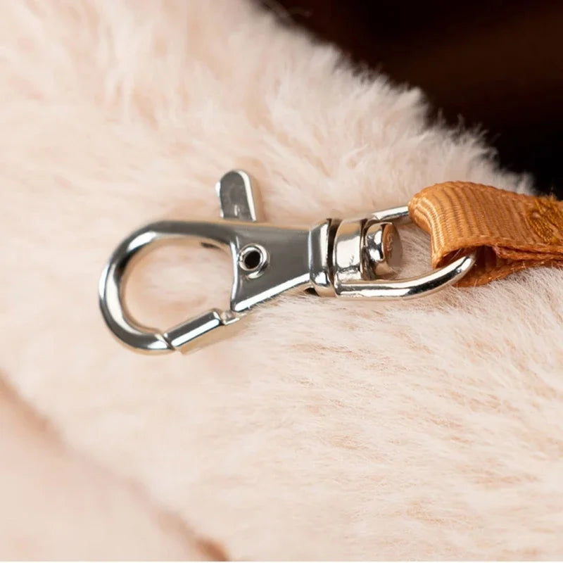 Winter Warm Cat Carrier Portable Pet Travel Bag Luxury Furry Lined Handbag Outdoor Car Seat Nest For Small Dogs Cats