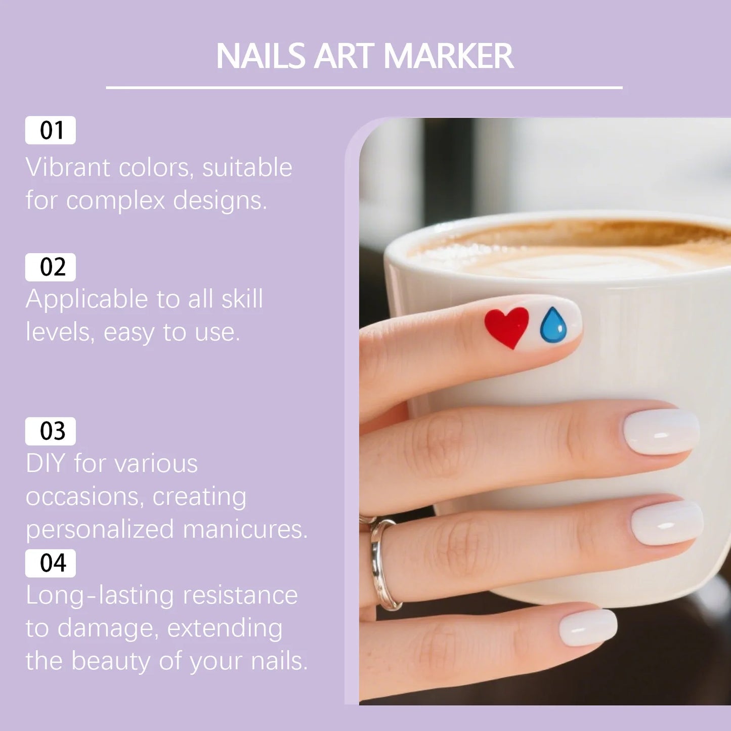 12 color nail pen for gel nail christmas gift set, 3D nail polish pen, quick dry stipple DIY nail art tools