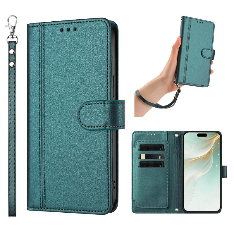 PU Leather Flip Phone Case For Oneplus 8T 9R 10T 11R 12R 13R 15T Holder 9 Card Slots Wallet Cover For Oneplus 13 12 11 10 9 Pro