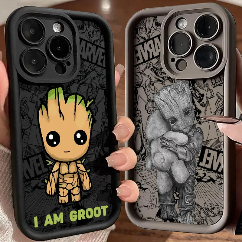 Cool Anime GrootS MarvelS Phone Case for iPhone 17e 17 16e 16 15 14 13 12 11 Air Pro Max Mini XR XS X 7 Plus Soft TPU Back Cover