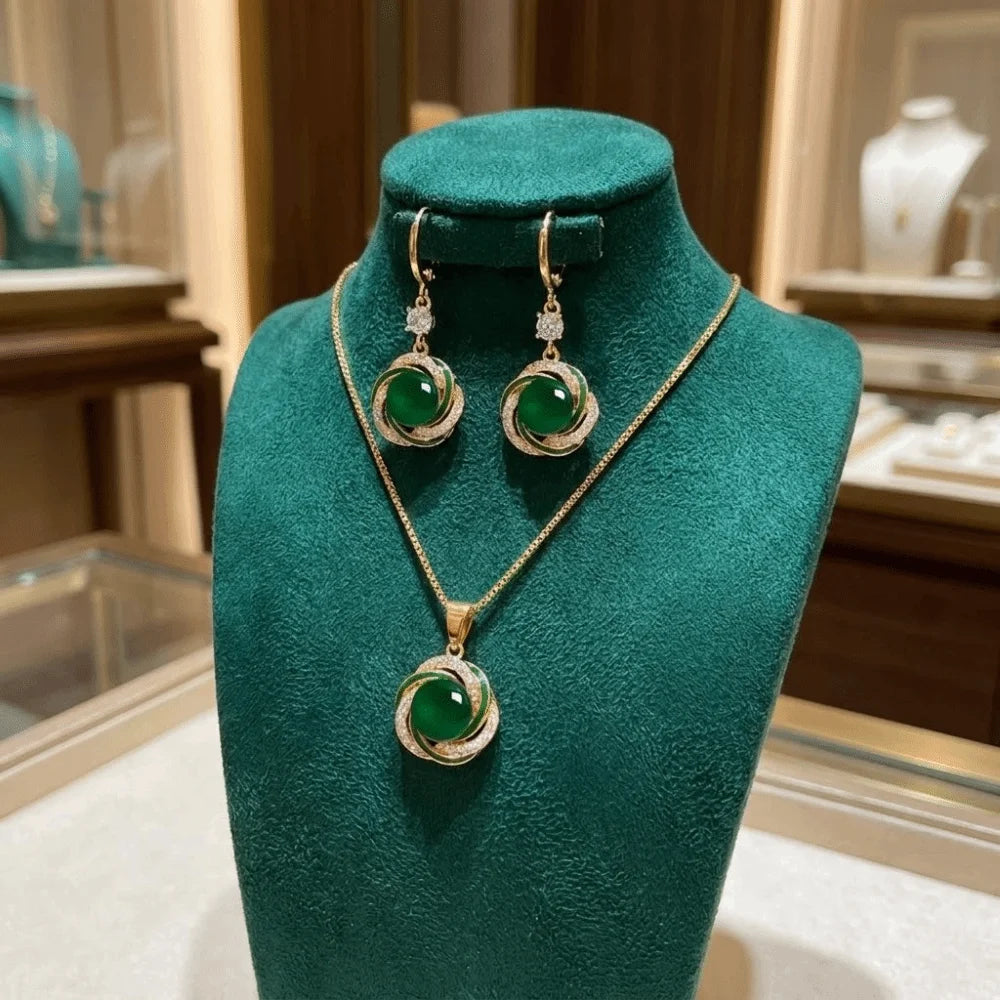 Gifts Versatile Zircon Jewelry Sets Dainty Trendy Imitation Pearl Jewelry Sets Elegant Shining Necklace Earrings Sets Evening