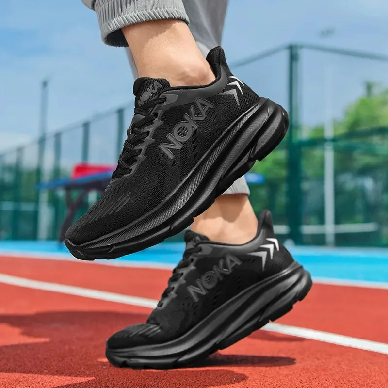 Men's Running Shoes Jogging Breathable Mesh Cushioning Non-Slip Outdoor Shoes Couple Trainer Race Sneakers