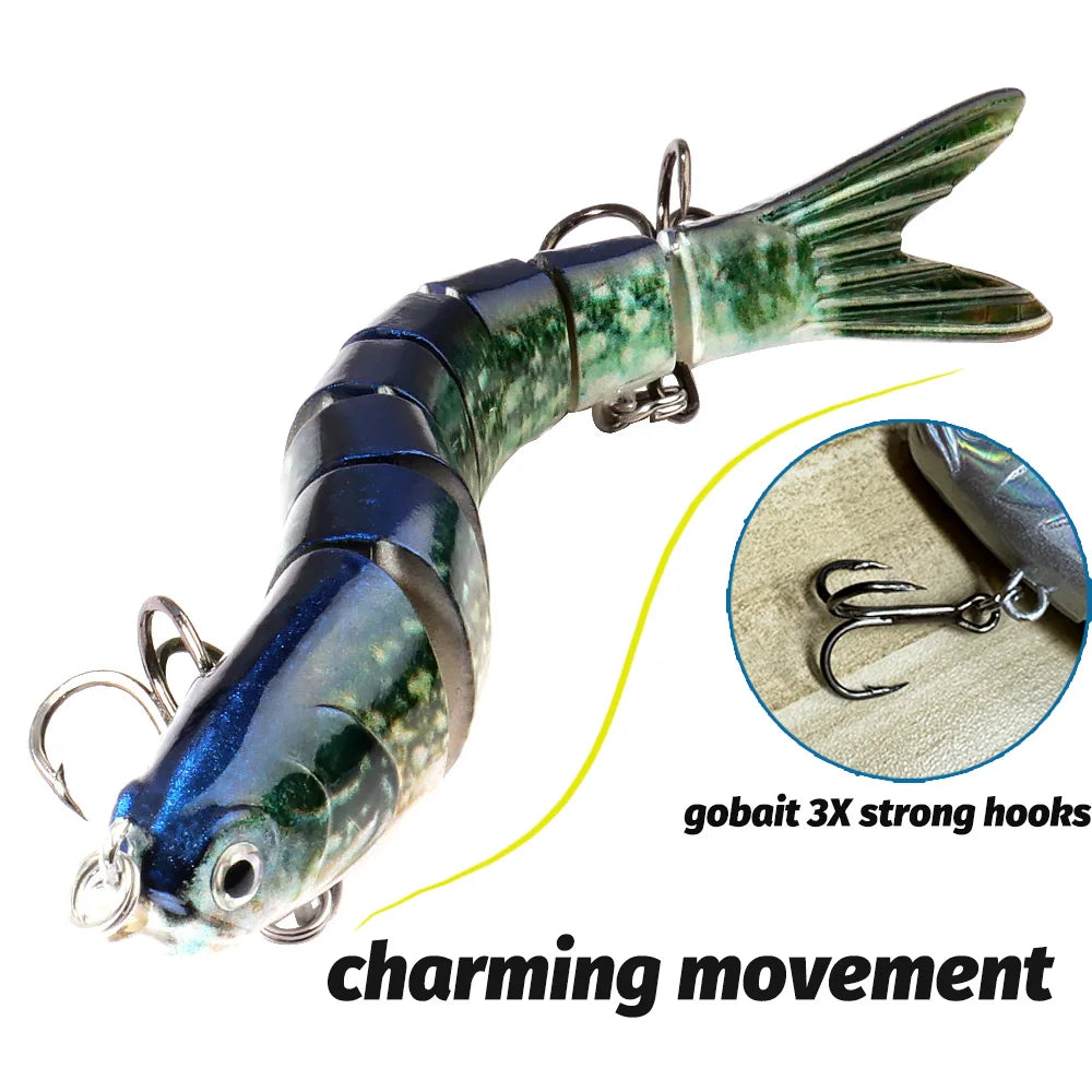 Swimbait 11g 16g 27g Joint Bait Slow Sinking Bionic Fish Swimming Pesca Bass Treble Hook Carp Fishing Tackle 8 Segment Hard Lure