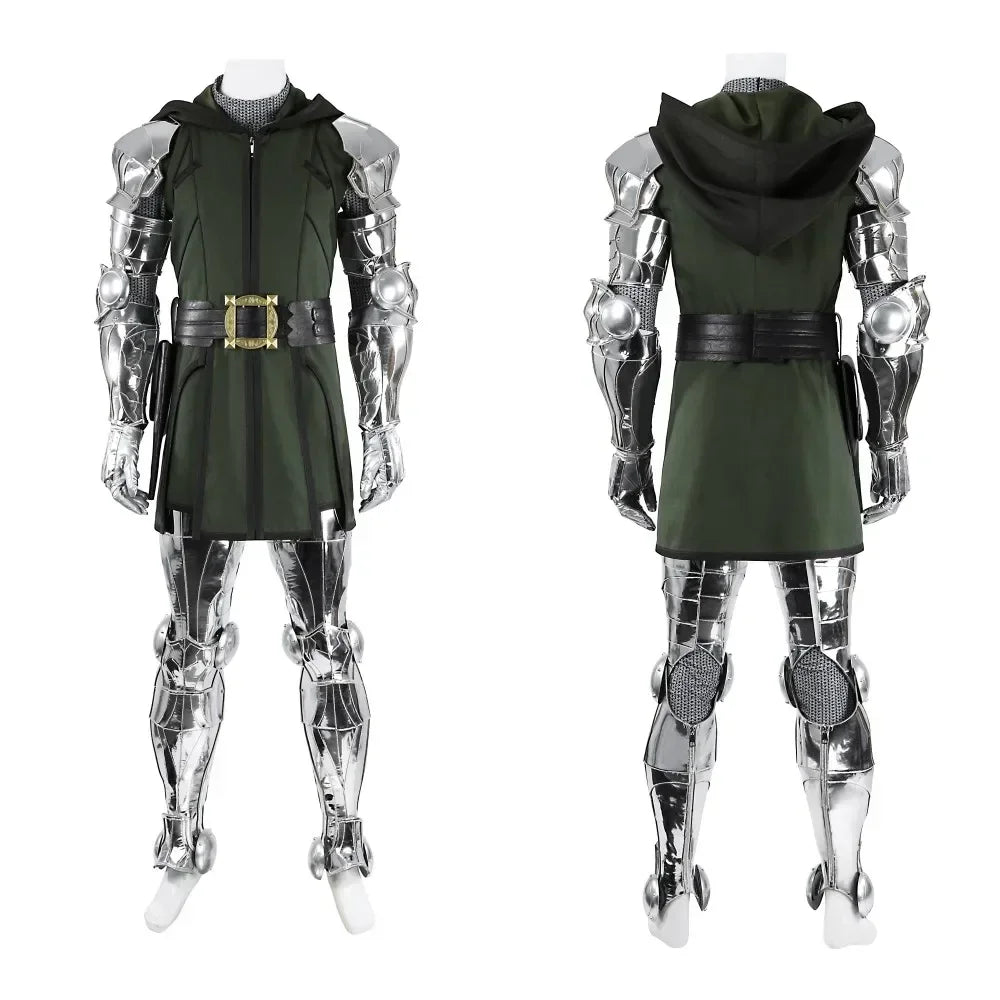 Halloween Black Doom Cosplay Costume Vest Pants Cloak Outfit Full Set and Individual Items Are Sold Man Battle Suit Custom Made