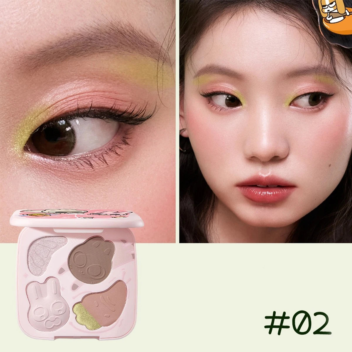 Little ONDINE MULTI-COLOR FUN PALETTE,Silky Smooth & Minimal Fallout,All-in-One Palette Versatility,Natural Daily Makeup Finish