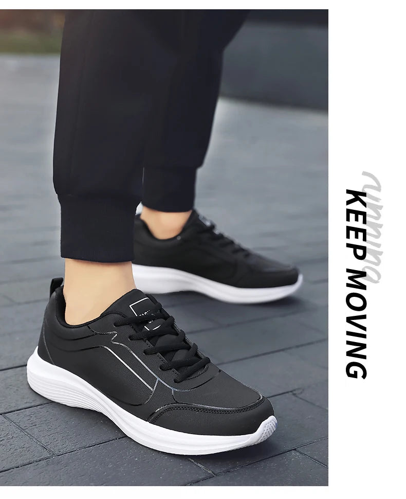 2024 New Sneakers Men Casual Shoes Comfotable Lightweight Men High Quality Running Shoes Outdoor Waterproof Leather Sport Shoes