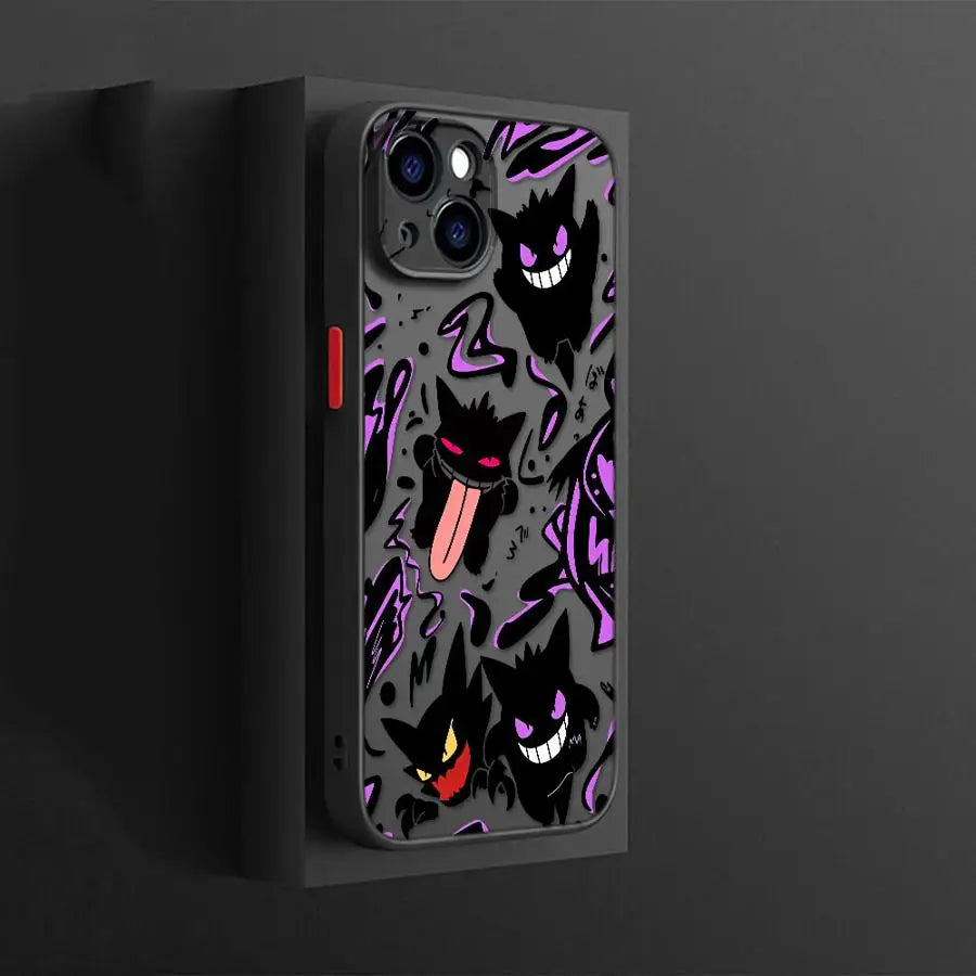 Case for iPhone 17 Pro Max 15 17e 7 8 SE XS XR Air 16 Plus 14 12 13 Mini 11 Funda Back Phone Cover Pokemon Gengar Cool