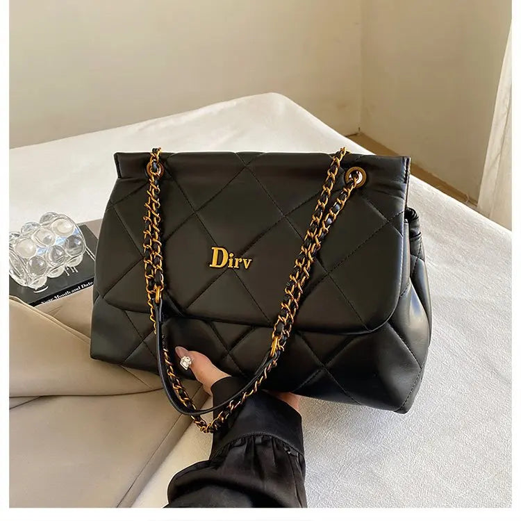 Square Vintage Leather Crossbody Bag Women Handbag Designer Shoulder Tote Purse Classic Diaper Bag