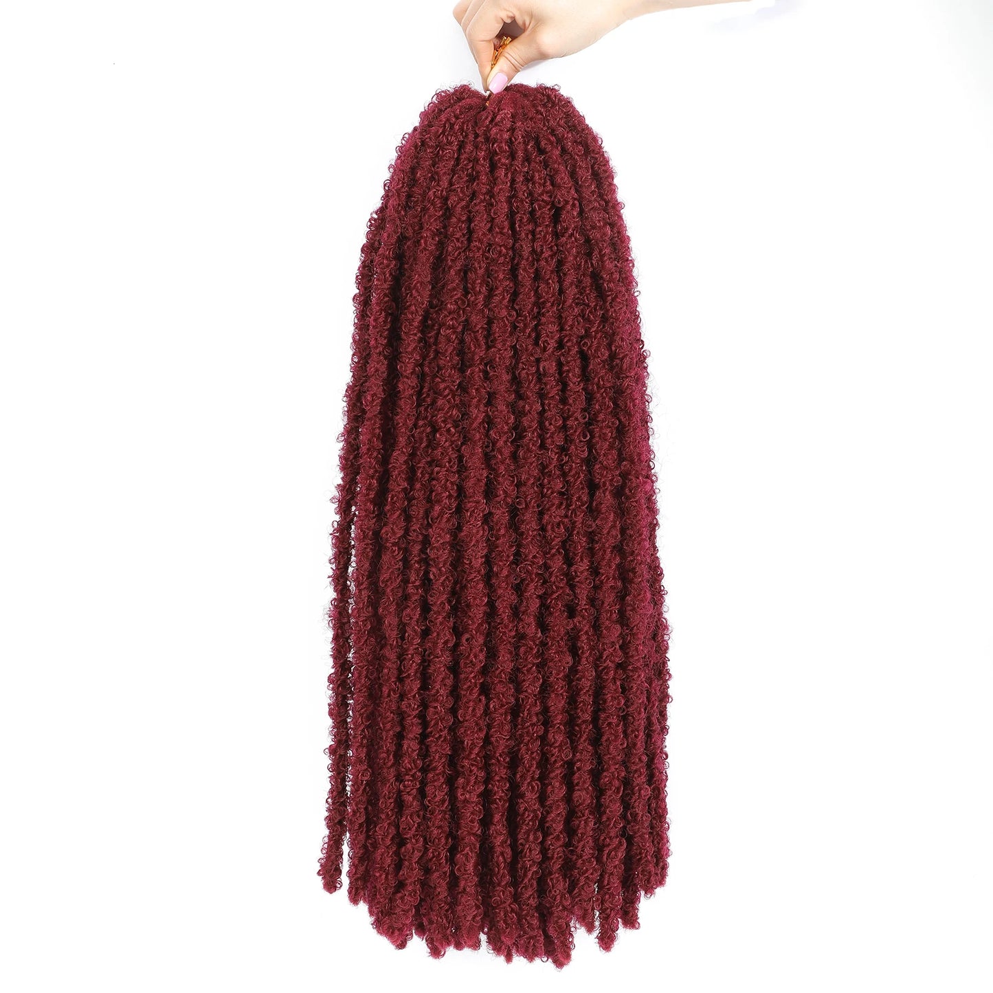 Butterfly Locs Crochet Hair 12-36 Inch Fairy Butterfly Locs Pre Looped Synthetic Distressed Faux Locs 9 Strands /Pack