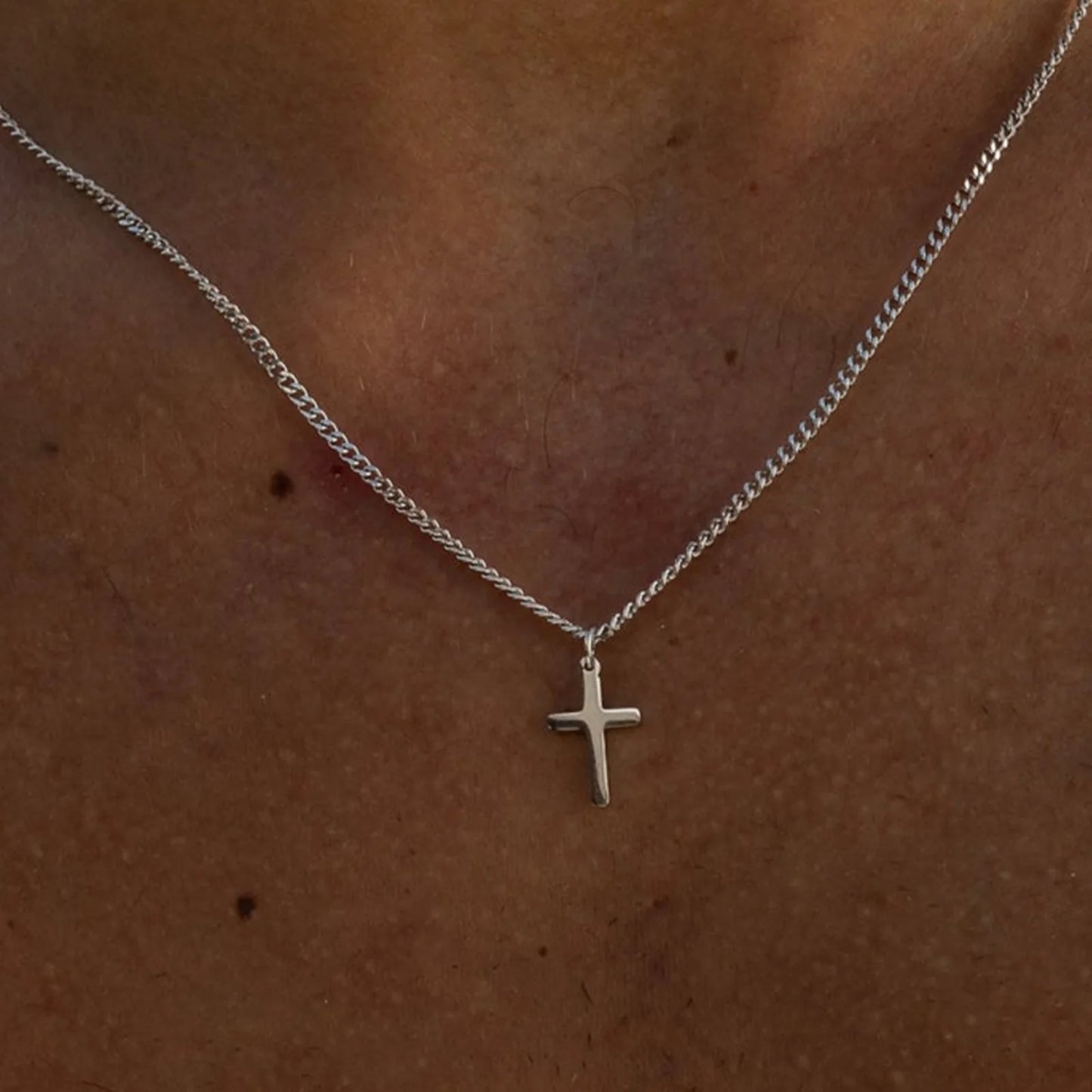 Fashion Minimalist Cross Pendant Necklace for Men Perfect Gift for Boyfriend Trendy Stylish Jewelry