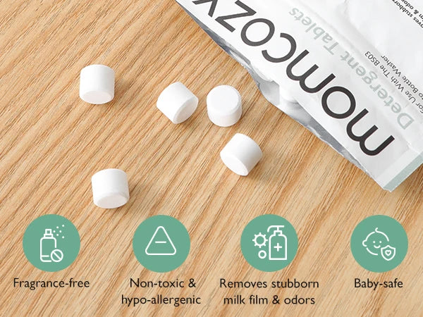 Momcozy Official Washing Block for Momcozy Baby Bottle Washer, 120 Detergent Tablets