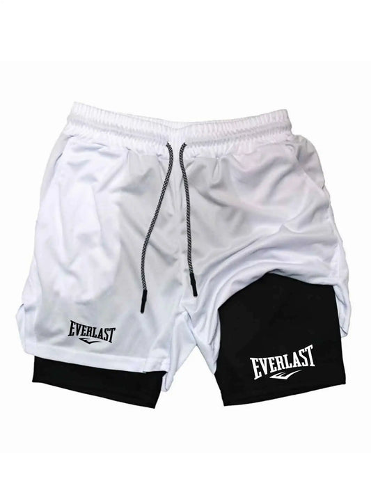 2026 Men's Sports Shorts Printed Sports Shorts, Double Layer, Quick Drying, Basketball, Fitness
