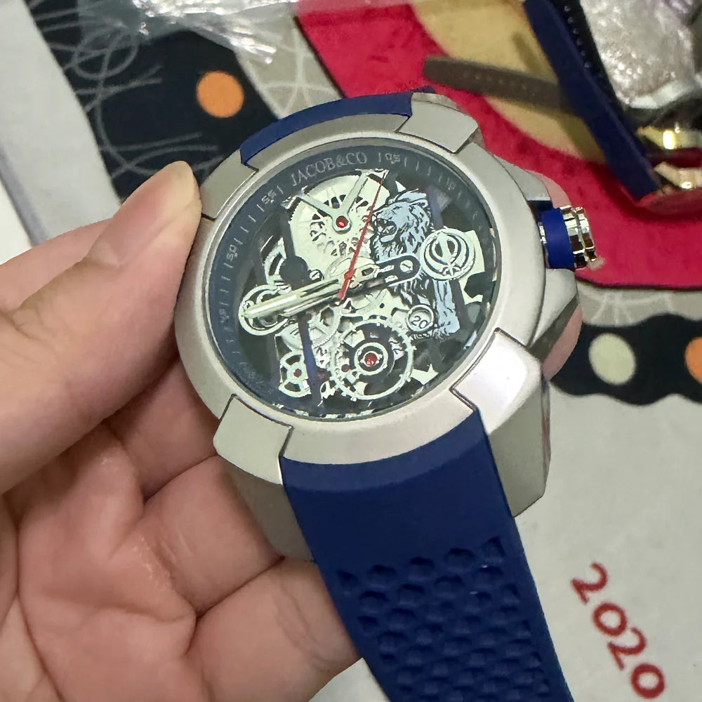 TOP Quality Hot AAA Jacob & Co Original Brand Watches For Mens Classic Lion Dial Multifunction Watch High Quality AAA Male Clock