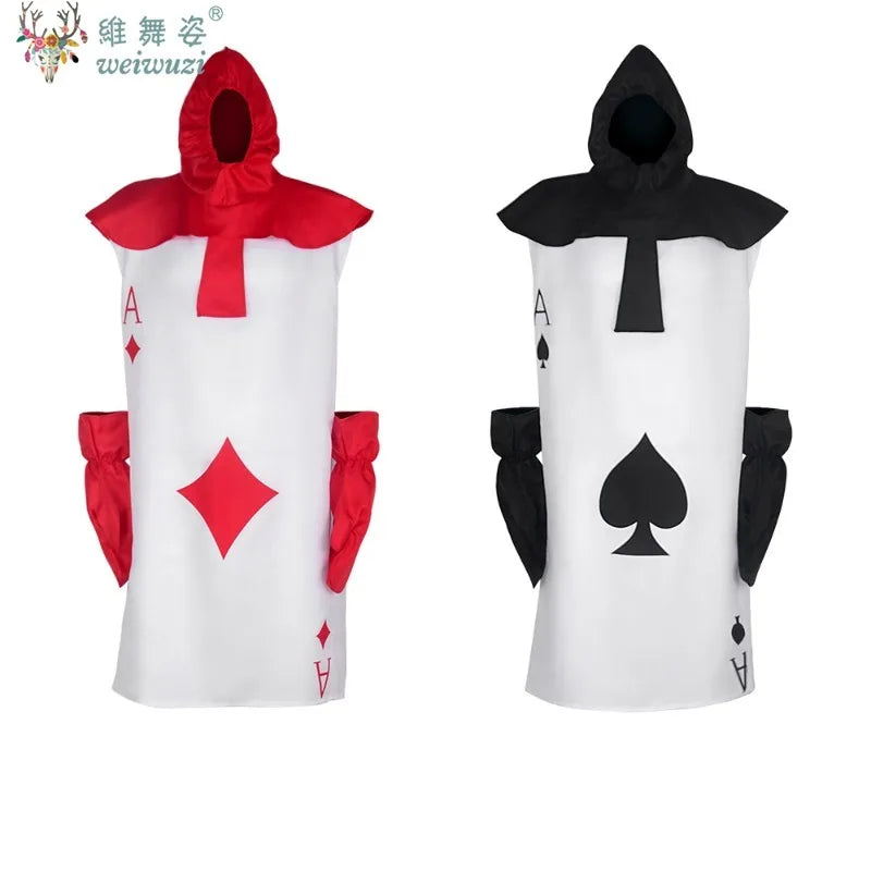Halloween Costume Tale Playing Cards Cosplay Costume Funny Festival Interesting Stage Perfermance Fancy Clothing Carnival Happy