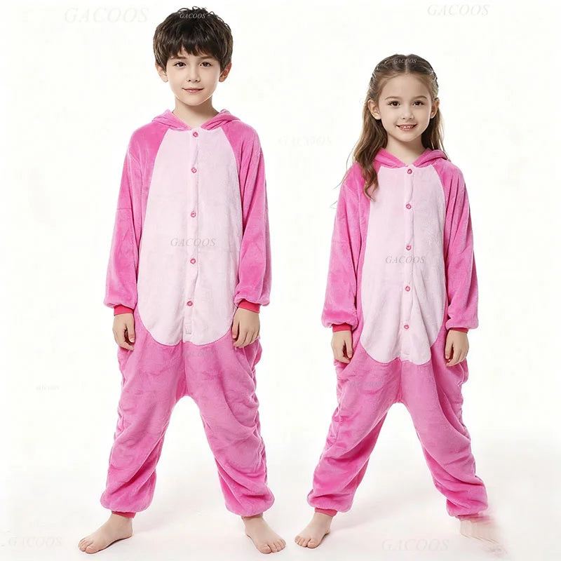 Kigurumi Onesie Kids Capybara Pajamas For Children Christmas Blanket Sleepers Baby Costume Winter Boy Girl Cat Jumspuit