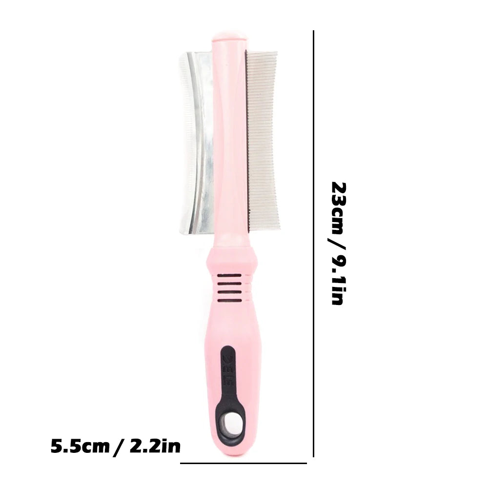 Pet Hair Comb for Cat Dog Hair Remover Double-sided Easy Deshedding Brush for Cat Grooming Tool for Long Small Hair Dog