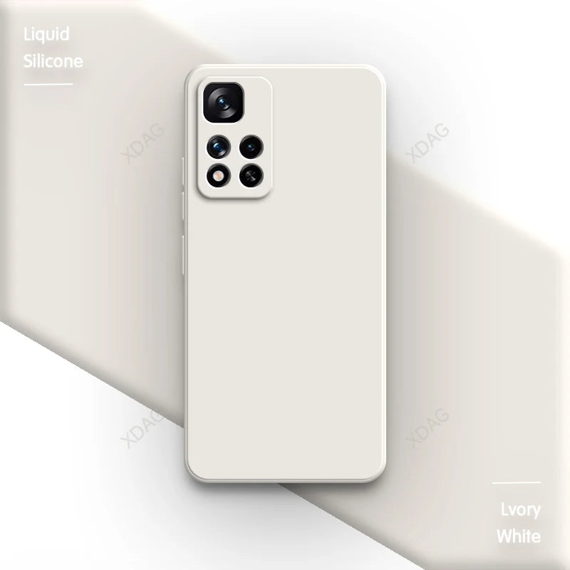 Funda Liquid Silicone Phone Case for Xiaomi Redmi Note11 Note 11 11E 11T Pro Plus 11Pro 11TPro Pro+ 11S 11SE 5G Soft Plain Cover